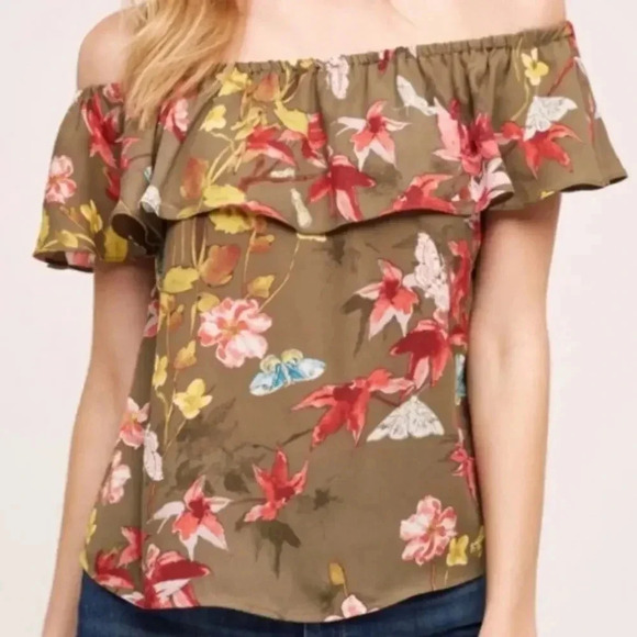 Anthropologie MAEVE Vallita Off The Shoulder Top Medium NWT - Picture 6 of 8